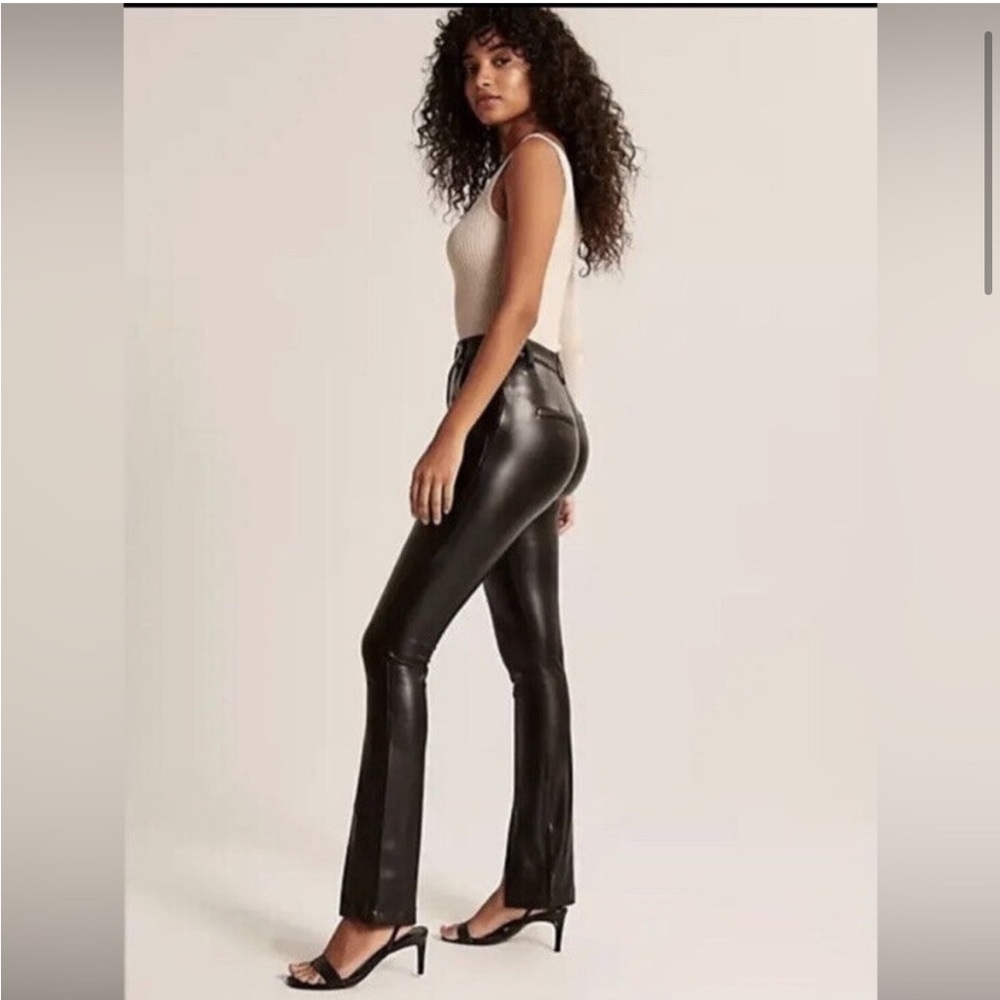 Abercrombie & Fitch The Skinny Ultra High Rise Faux Leather Pants